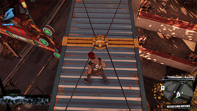 After landing on the container, dont try to attack the helicopter as itd have end in death of terrorists - 13a: Flight of Angels - Walkthrough - inFamous: Second Son - Game Guide and Walkthrough