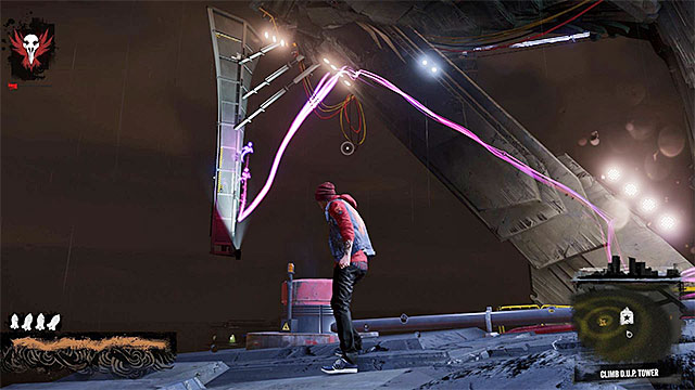 Again, you need to wait for Fetch to use her powers to unlock access to the shaft here - 17b: Kill Augustine - the climb to the top of the tower - Walkthrough - inFamous: Second Son - Game Guide and Walkthrough