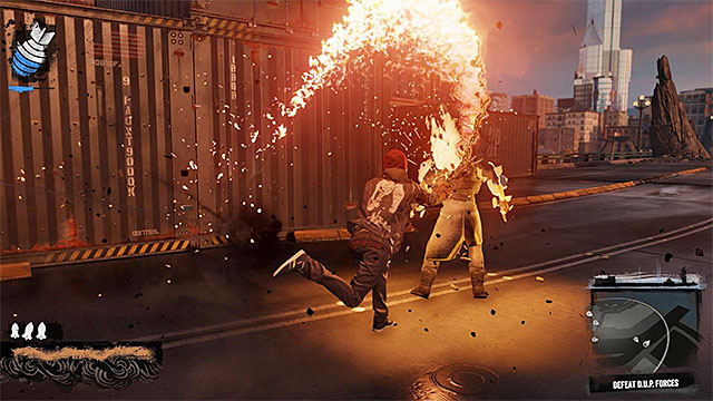 It is better to fight elite soldiers on the highway - Market District - District Showdown - City - inFamous: Second Son - Game Guide and Walkthrough