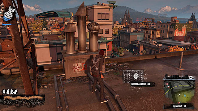 5) Audio Log 2 - Start in southern part of Paramount district - Paramount - more difficult activities - City - inFamous: Second Son - Game Guide and Walkthrough