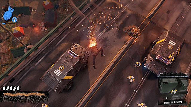 Attack enemies on the highway with rockets and ground hits - Pioneer Square - District Showdown - City - inFamous: Second Son - Game Guide and Walkthrough