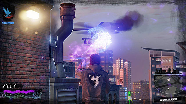 Taking the helicopter down is of the highest priority - Lantern District - District Showdown - City - inFamous: Second Son - Game Guide and Walkthrough