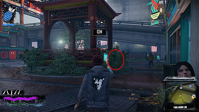 6) Audio Log - Once you start searching for the audio log, you need to get to the gazebos shown in the above screenshot - Lantern District - more difficult activities - City - inFamous: Second Son - Game Guide and Walkthrough
