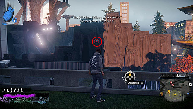 3) Hidden Camera - The camera you seek is in the place shown in the above screenshot - Denny Park - more difficult activities - City - inFamous: Second Son - Game Guide and Walkthrough