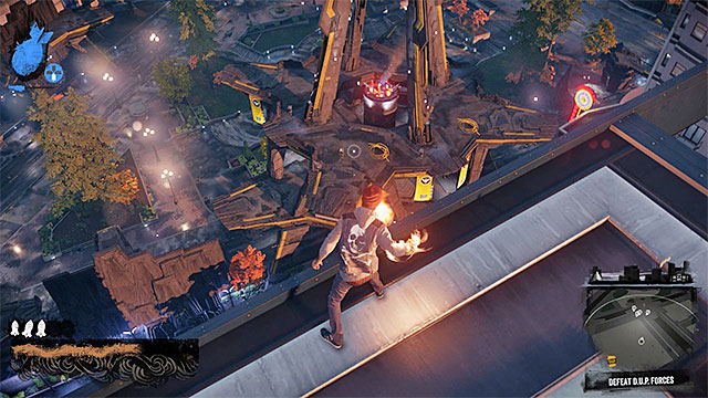 First, eliminate the enemies who are using the most powerful abilities - Denny Park - District Showdown - City - inFamous: Second Son - Game Guide and Walkthrough