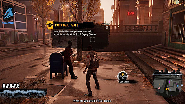 Here you begin another inFamous Paper Trail mission - Chapter 2, part 2 - things to do in the game - inFamous Paper Trail - inFamous: Second Son - Game Guide and Walkthrough