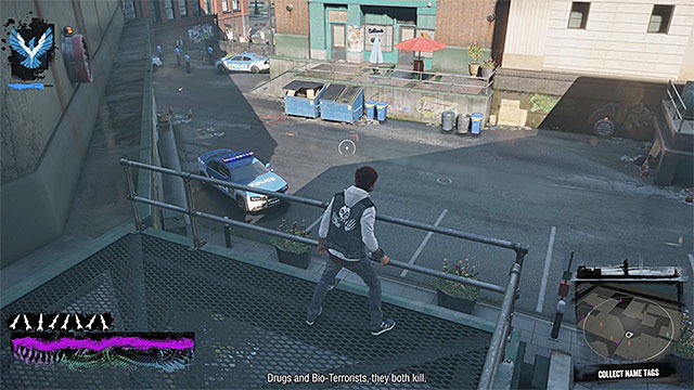 The mission marker does not appear on the map of Seattle but even though, you will not have too many problems finding the new crime scene - Chapter 4, part 2 - things to do in the game - inFamous Paper Trail - inFamous: Second Son - Game Guide and Walkthrough