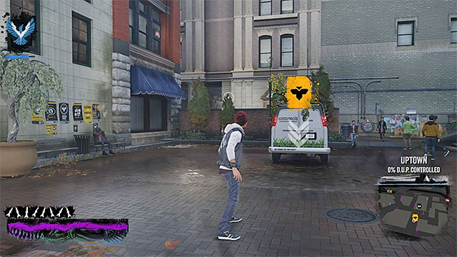 You need to return to the van that you followed in the previous mission - Chapter 5, part 3 - things to do in the game - inFamous Paper Trail - inFamous: Second Son - Game Guide and Walkthrough