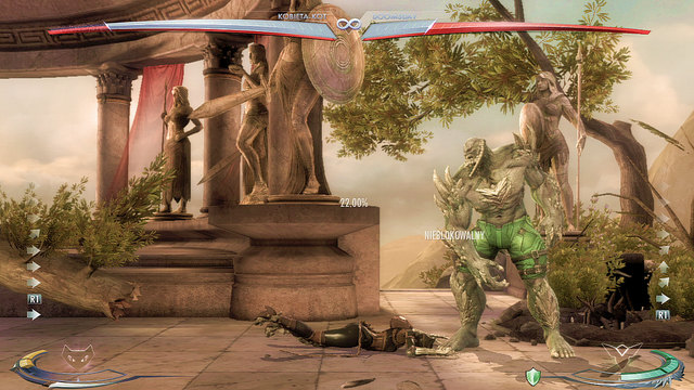 At the right edge of the arena there's a tree - Themyscira - Arenas - Injustice: Gods Among Us - Game Guide and Walkthrough