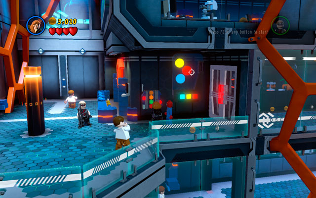 In Oscorp Laboratory choose Black Widow and approach to the computer on the right - Exploratory Laboratory - Walkthrough - LEGO Marvel Super Heroes - Game Guide and Walkthrough