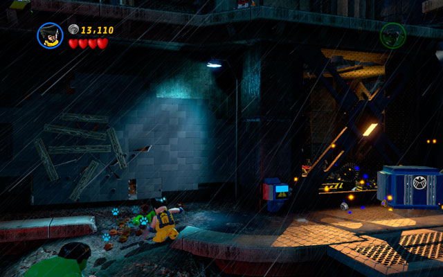 When the whole party is standing on the main island, choose Wolverine and dig up some bricks from the sand pile - Rock Up at the Lock Up - Walkthrough - LEGO Marvel Super Heroes - Game Guide and Walkthrough