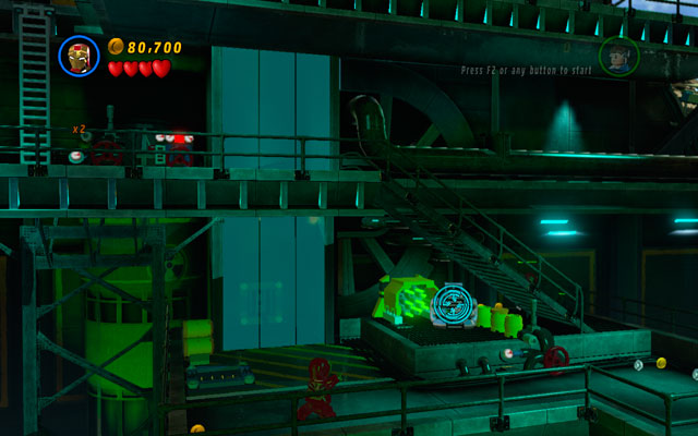 Turn back to the beginning of the stage and go to the left, returning to the hidden location - Taking Liberties - Minikit Sets - LEGO Marvel Super Heroes - Game Guide and Walkthrough