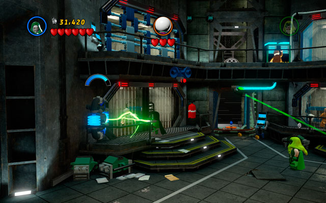 Choose any character with electric powers and charge up the battery placed near to the cell on the left - Deadpool Bonus Missions - Stan Lee in Peril - LEGO Marvel Super Heroes - Game Guide and Walkthrough