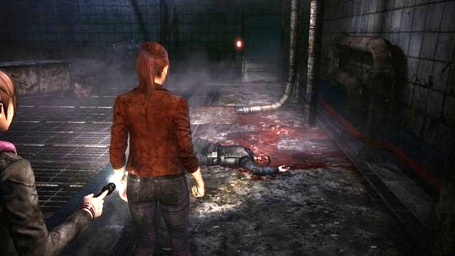 Search the corpse and Claire will find a gun. - Get the key - Penal Colony - Claire - Resident Evil: Revelations 2 - Game Guide and Walkthrough