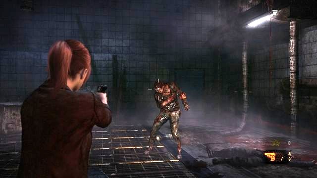Aim to the head to prevent using up too much ammo. - Escape the facility - cont. - Penal Colony - Claire - Resident Evil: Revelations 2 - Game Guide and Walkthrough