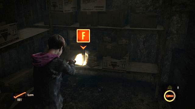 As Moira, direct your flashlight light towards the glittering items. - Escape the facility - cont. - Penal Colony - Claire - Resident Evil: Revelations 2 - Game Guide and Walkthrough