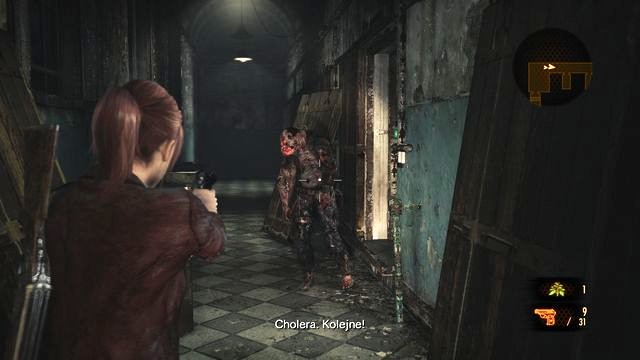 Shoot at the orange-glowing head to eliminate the opponent. - Escape the facility - activate power supply - Penal Colony - Claire - Resident Evil: Revelations 2 - Game Guide and Walkthrough