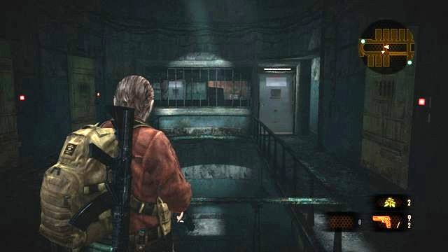 The door to the control room. - Cross the building - Penal Colony - Barry - Resident Evil: Revelations 2 - Game Guide and Walkthrough