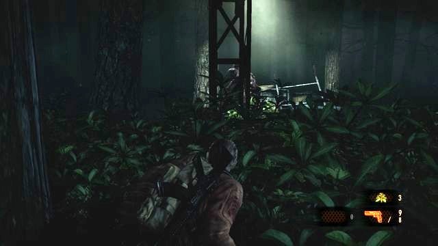 Try to get the second opponent in the forest from behind. - Find another way - Penal Colony - Barry - Resident Evil: Revelations 2 - Game Guide and Walkthrough
