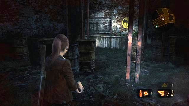 Inside, get the ammo and pick up the fuel, while minding the lurking opponent. - Find fuel and the battery - Contemplation- Claire - Resident Evil: Revelations 2 - Game Guide and Walkthrough