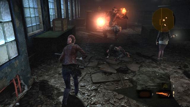 Finally, after you approach the center of the room, there will drop an enemy of a different kind - Go to the tower - Contemplation- Claire - Resident Evil: Revelations 2 - Game Guide and Walkthrough