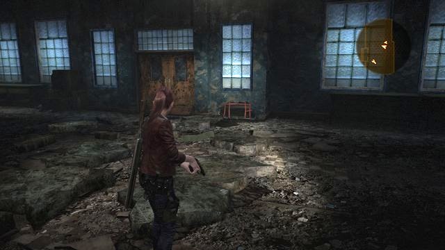 After the battle, search the room - here, you find some shotgun ammo, automatic pistol ammo, Explosive bottle and Green herb (if you have not collected them during the fight) - Go to the tower - Contemplation- Claire - Resident Evil: Revelations 2 - Game Guide and Walkthrough