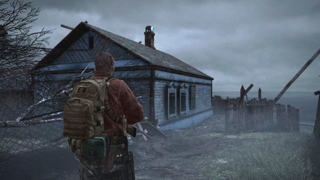 In the village, you encounter invisible opponents for the first time - Cross the village - Contemplation - Barry - Resident Evil: Revelations 2 - Game Guide and Walkthrough