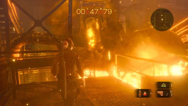 The place where you should help Moira up. - Find Neil - Factory on fire - Judgement - Claire - Resident Evil: Revelations 2 - Game Guide and Walkthrough