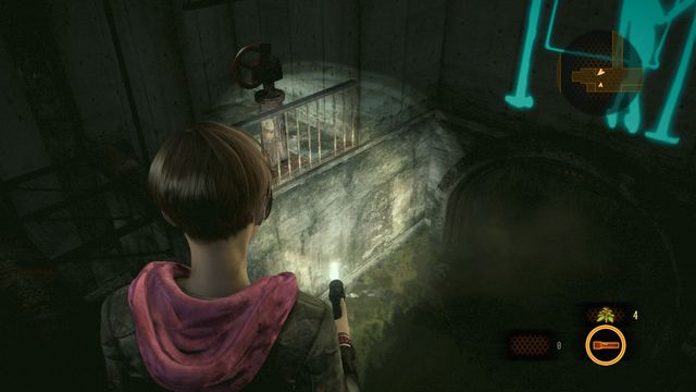 The place in which you can find a drawing and a couple of items on the other side. You will also see the bars below. - Get through the sewers - Judgement - Claire - Resident Evil: Revelations 2 - Game Guide and Walkthrough