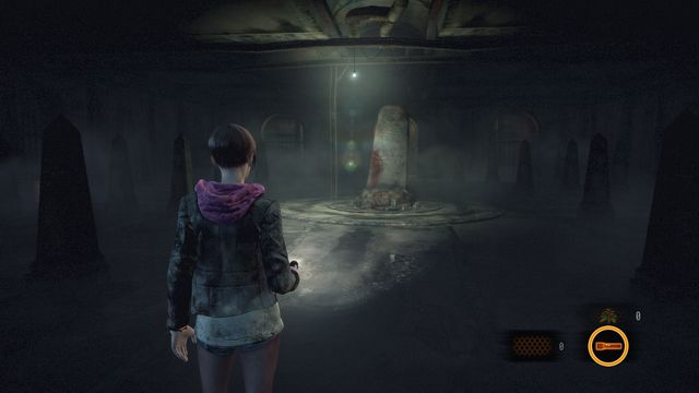 In the tomb, activate the right gravestones to open the gate. - Go to higher level - the Tomb - Judgement - Claire - Resident Evil: Revelations 2 - Game Guide and Walkthrough