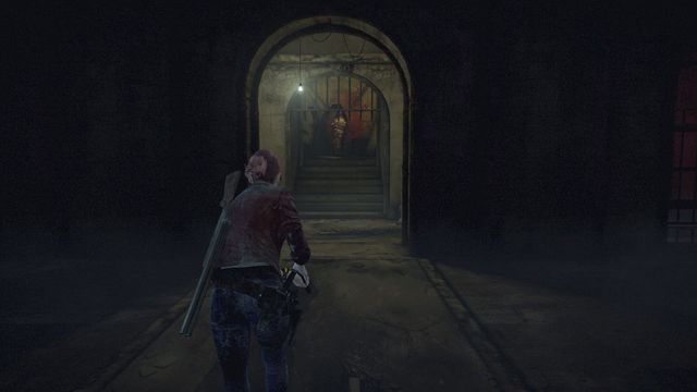 After activating four tombstones in the right order, you can collect a nice weapon from the room behind the bars. - Go to higher level - the Tomb - Judgement - Claire - Resident Evil: Revelations 2 - Game Guide and Walkthrough