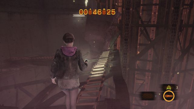 Through the ladders, and then down. - Run from the monument - countdown - Metamorphosis - Claire - Resident Evil: Revelations 2 - Game Guide and Walkthrough