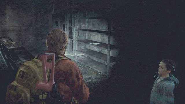 After you ride in the elevator to the bottom, active the panel as Natalie - Metamorphosis - Barry - Documents - Resident Evil: Revelations 2 - Game Guide and Walkthrough