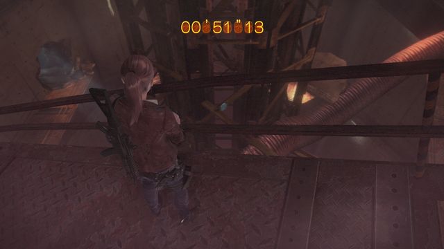 In the last phase of running away - Metamorphosis - Claire - Tower emblems - Resident Evil: Revelations 2 - Game Guide and Walkthrough