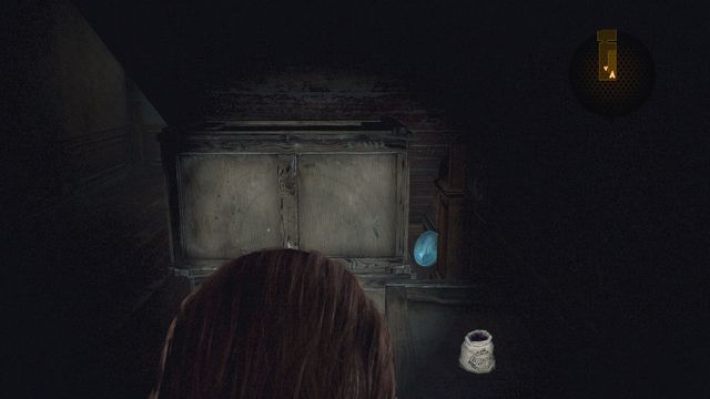 In mansion, when you will be heading down the stairs towards the hidden laboratory (you will enter the room with enemies in glass containers) - after you go down turn under the stairs, where the emblem can be found behind the chests - Metamorphosis - Barry - Tower emblems - Resident Evil: Revelations 2 - Game Guide and Walkthrough