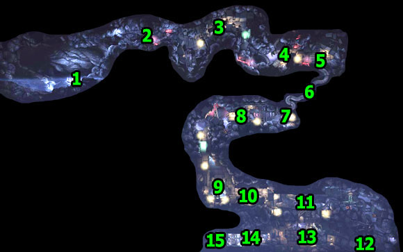 Illustrative map of level - Underground - Walkthrough - Unmechanical - Game Guide and Walkthrough