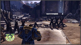 If you want, you can take off cannon from stand, clicking RMB [1] - 2 - Against all - p. 2 - Walkthrough - Warhammer 40,000: Space Marine - Game Guide and Walkthrough