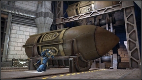 Nearby a bomb appears, on which you can locate earlier collected charge [1] - 3 - Rim of the Beast - Walkthrough - Warhammer 40,000: Space Marine - Game Guide and Walkthrough