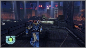After short conversation, go through the gate on right [1] - 6 - Lair of Giants - Walkthrough - Warhammer 40,000: Space Marine - Game Guide and Walkthrough