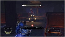 Behind the gate youll find blue container with new weapon - Thermal Rifle [1] - 7 - Heart of Darkness - Walkthrough - Warhammer 40,000: Space Marine - Game Guide and Walkthrough