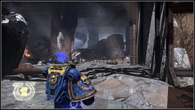 When you finish talking with him, go to the corridor on the right [1] - 8 - Whispers of The Dead - p. 2 - Walkthrough - Warhammer 40,000: Space Marine - Game Guide and Walkthrough