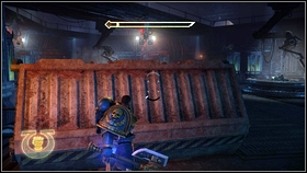 There is chamber full of deadly machines behind the next gate - 10 - Mystery Skull - Walkthrough - Warhammer 40,000: Space Marine - Game Guide and Walkthrough