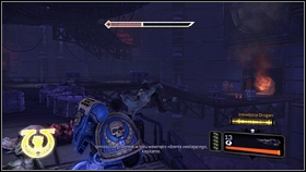 When the security systems shut down, go into the room with the generator [1] - 10 - Mystery Skull - Walkthrough - Warhammer 40,000: Space Marine - Game Guide and Walkthrough