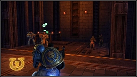 From behind a barricade, get prepared to charging waves of orcs [1] - 12 - Dying of the Light - p. 2 - Walkthrough - Warhammer 40,000: Space Marine - Game Guide and Walkthrough