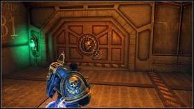 Corridor downstairs leads to the mechanism which activates Titan [1] - 13 - Wake the Sleeping Giant - Walkthrough - Warhammer 40,000: Space Marine - Game Guide and Walkthrough