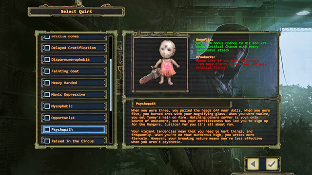 You select quirks while creating your character - Quirks - Wasteland 2 - Game Guide and Walkthrough