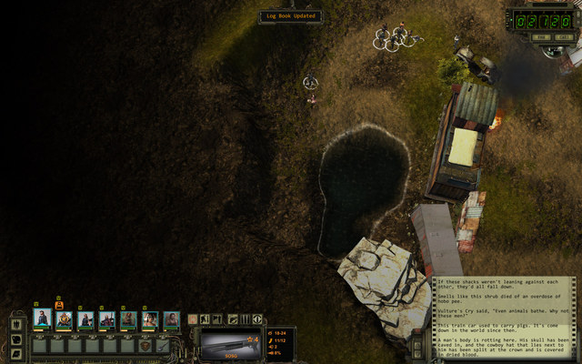 The corpse at the pond - Miscellaneous - Rail Nomad Camp - quests - Wasteland 2 - Game Guide and Walkthrough