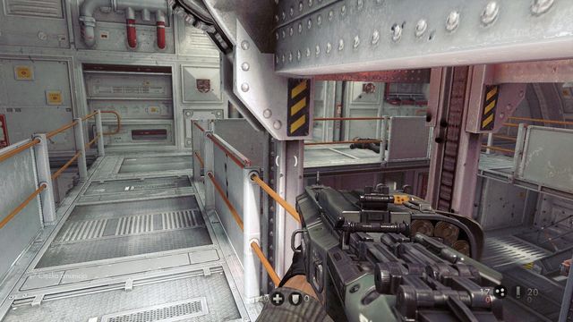 After getting out of the torpedo, go towards the stairs - U-Boat - Main missions - Wolfenstein: The New Order - Game Guide and Walkthrough
