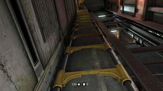 After you climb up this ladder, turn right - London Nautica - Secrets - Wolfenstein: The New Order - Game Guide and Walkthrough