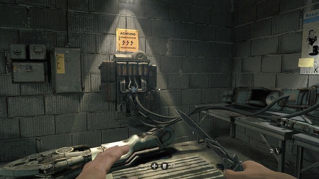 To the left of this device - Belics Camp - Secrets - Wolfenstein: The New Order - Game Guide and Walkthrough